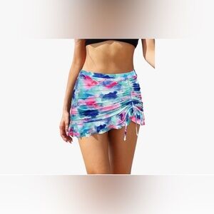 NEW High Waisted Swim Skirt Bathing Suit Bottoms
Drawstring Ruched Brief XL